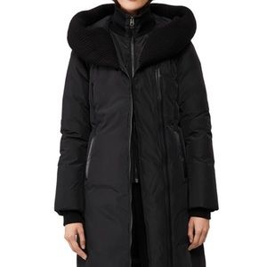 Mackage Brigid knit trim down coat